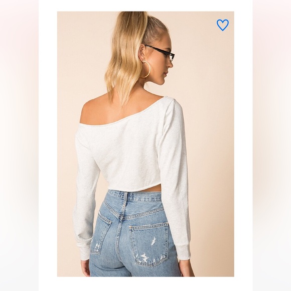 Revolve superdown Tonie Crop Top in Heather Grey - Picture 2 of 4